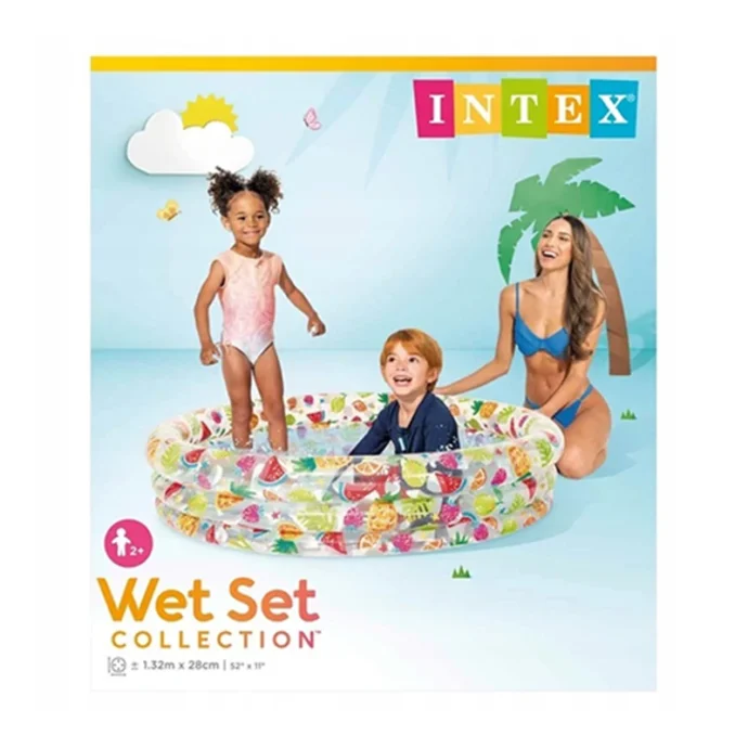 مسبح أطفال قطر 132سم ارتفاع 28سم + عدة تصليح - Intex